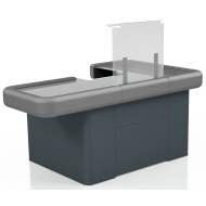 Касовий бокс Міні Modern Expo 1500х1000 мм із широким накопичувачем, антрацит, метал/нерж.сталь/пластик, для міні-маркетів, Україна