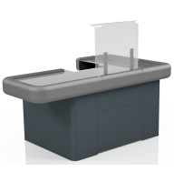 Касовий бокс Міні Modern Expo 1500х1000 мм із широким накопичувачем, антрацит, метал/нерж.сталь/пластик, для міні-маркетів, Україна