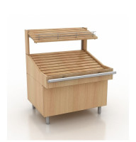 Хлібний прилавок Modern Expo 1060х930х1300 мм з натурального дерева, пристінний, для булочних та пекарень, Україна