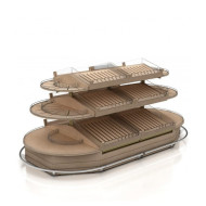 Хлебный остров Modern Expo 3300х1700х1400 мм, металл/ДСП/дерево, порошковая покраска, для магазинов, витрина, Украина