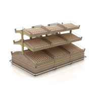 Хлебный остров Modern Expo 3300х1700х1400 мм, металл/ДСП/дерево, порошковая покраска, для магазинов, витрина, Украина