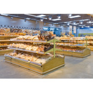 Хлебный остров Modern Expo 3300х1700х1400 мм, металл/ДСП/дерево, порошковая покраска, для магазинов, витрина, Украина