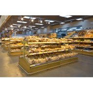 Хлебный остров Modern Expo 3300х1700х1400 мм, металл/ДСП/дерево, порошковая покраска, для магазинов, витрина, Украина