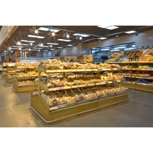 Хлебный остров Modern Expo 3300х1700х1400 мм, металл/ДСП/дерево, порошковая покраска, для магазинов, витрина, Украина