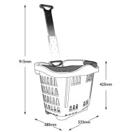 Кошик пластиковий на колесах 43 л