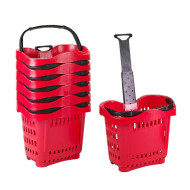 Кошик пластиковий на колесах 43 л