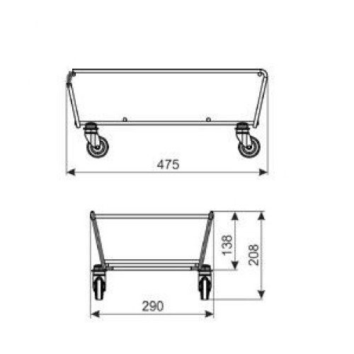 Підставка під кошика на колесах