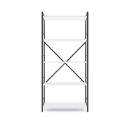 Стелаж Лофт 1700х800х350 Меткас, 75 кг/полку, 5 полиць, ЛДСП, фарбований, металевий