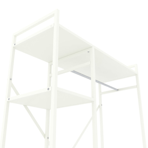 Стеллаж Лофт Прихожая 1600х1000х400 Меткас, 35 кг/полку, 5 полок, ЛДСП, белый-белый снег