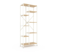 Стелаж Лофт Каскад 1780х700х300 Меткас, 35 кг/полку, 7 полиць, ЛДСП, білий-дуб артизан