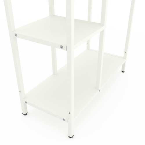 Стеллаж Лофт Каскад 1780х700х300 Меткас, 35 кг на полку, 7 полок, ЛДСП, белый-белый снег
