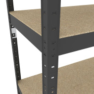 Металевий стелаж Меткас Бюджет КД 1800х900х400, 5 полиць ДСП, навантаження 175 кг/полицю, пофарбований, для складу та офісу