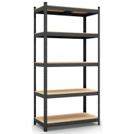 Металевий стелаж Меткас Бюджет КД 1800х900х400, 5 полиць ДСП, навантаження 175 кг/полицю, пофарбований, для складу та офісу