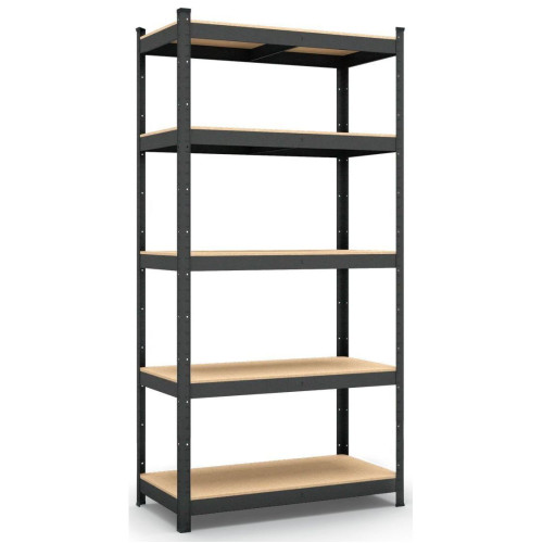 Металевий стелаж Меткас Бюджет КД 1800х900х400, 5 полиць ДСП, навантаження 175 кг/полицю, пофарбований, для складу та офісу