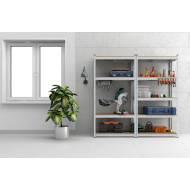 Стелаж SL Бюджет ОМ 1800х1000х300 Меткас, 150 кг/полку, 5 полиць, МДФ, оцинкований, металевий