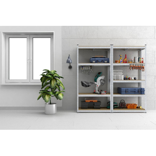 Стелаж Бюджет ОМ 1800х700х600 Меткас, 175 кг/полку, 5 полиць, МДФ, оцинкований, металевий