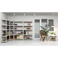 Стелаж SL Бюджет ОМ 1800х1000х300 Меткас, 150 кг/полку, 5 полиць, МДФ, оцинкований, металевий