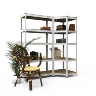 Стелаж SL Бюджет ОМ 1800х1000х300 Меткас, 150 кг/полку, 5 полиць, МДФ, оцинкований, металевий