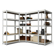 Стелаж Бюджет ОМ 1800х700х600 Меткас, 175 кг/полку, 5 полиць, МДФ, оцинкований, металевий