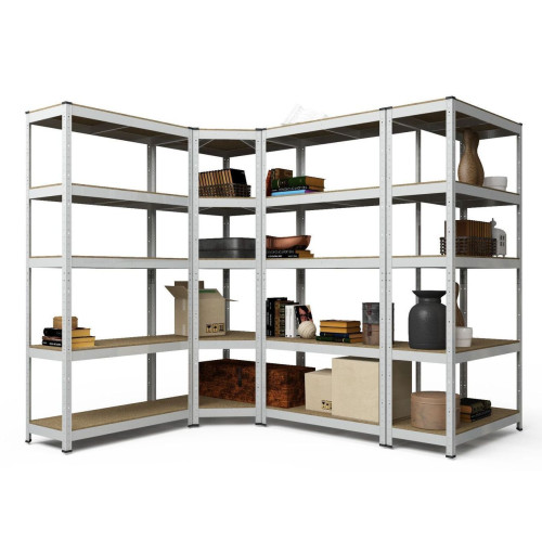 Стелаж Бюджет ОМ 1800х700х600 Меткас, 175 кг/полку, 5 полиць, МДФ, оцинкований, металевий