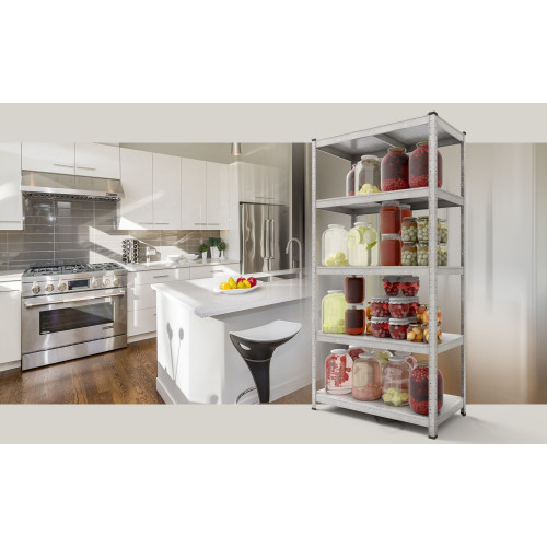 Стелаж Стандарт ОС 2400х1200х400 Меткас, 220 кг/полку, 5 полиць, метал, оцинкований