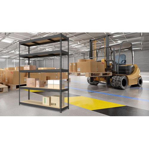 Стелаж Титан КД 3120х1600х600 Меткас, 300 кг/полку, 5 полиць, ДСП, фарбований, металевий