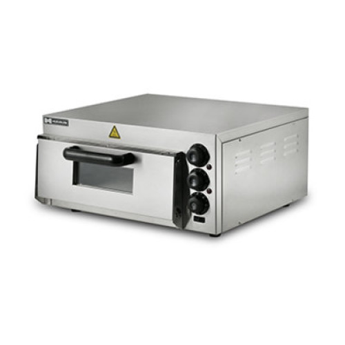 Печь для пиццы Hurakan HKN-MD1 1 уровень, 300°С, камень для выпечки, электромеханическое управление, 2кВт 220В, настольная, 560×485×265 мм