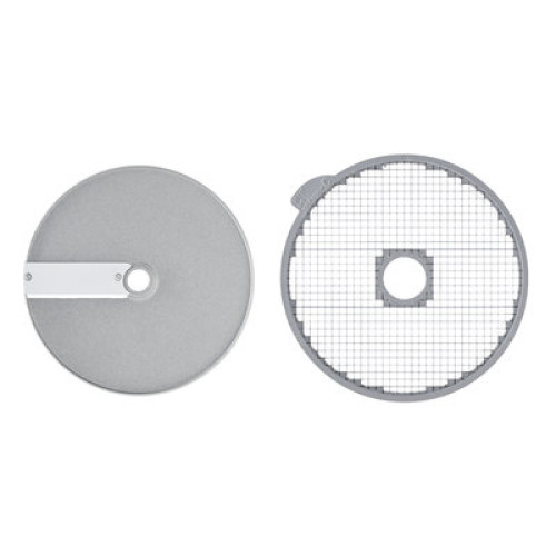 Robot Coupe диск для кубиків 5x5x5 мм, комплект решітка+слайсер, нерж. сталь, сріблястий, для овочів/фруктів, CL50/50Ultra/52/55/60 R502/R752