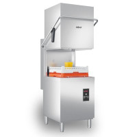 Купольна посудомийна машина ASBER GTX-H500 DD, 40 касет/год, касета 500x500 мм, бак 33 л, бойлер 7 л, нерж. сталь, ел. панель, 630x750x1482 мм