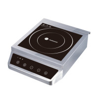 Індукційна плита HURAKAN HKN-ICF35T 3500 Вт, 1 конфорка, сенсорне упр., нерж. сталь, 340×460×130 мм, діам.250 мм, 60–280°С, таймер 24г