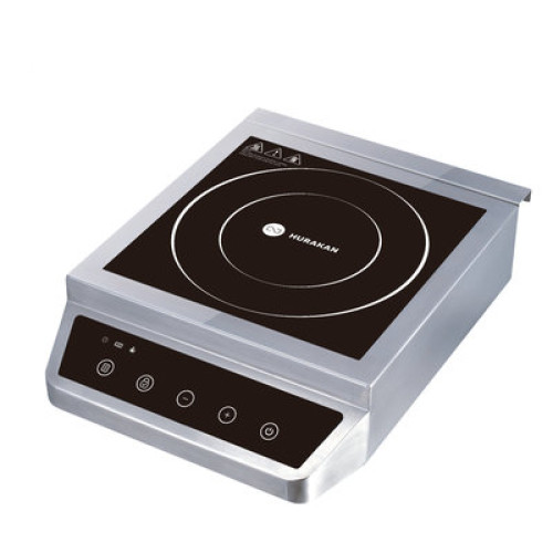 Індукційна плита HURAKAN HKN-ICF35T 3500 Вт, 1 конфорка, сенсорне упр., нерж. сталь, 340×460×130 мм, діам.250 мм, 60–280°С, таймер 24г