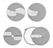 Комплект 5 дисків ROBOT COUPE (1960W) для CL50–CL60, R502, R752, нерж. сталь, слайсер 2/4 мм, соломка 2,5×2,5 мм, ломтики 10 мм