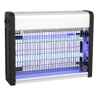 Електрична лампа-пастка для комах Hurakan HKN-LIN50, до 50 м², фарбований метал, 340х70х260 мм, 2x8 Вт 220 В, знімний лоток