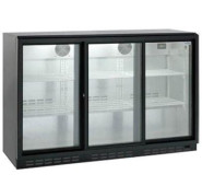 Холодильна шафа 315 л з розсувними скляними дверима, підсвіткою, нержавійка, 1350×515×850 мм, для бару та кафе Hurakan