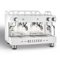 Bezzera Moda PM двохпостова напівавтоматична кавоварка, мідний бойлер 11 л, корпус AISI 304, мех. панель, біла, 667х495х520 мм, для кафе