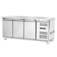 Морозильний стіл hurakan 3-дверний 350 л, 1795х700х850 мм, нержавіюча сталь, динамічне охолодження, для ресторанів