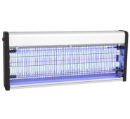 Електрична пастка-лампа HURAKAN HKN-LIN150, до 150 м², металевий корпус чорний, 640×70×26 мм, 2×20 Вт, 220 В, знімний лоток, 2,1 кг