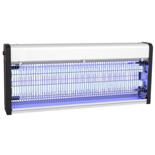 Електрична пастка-лампа HURAKAN HKN-LIN150, до 150 м², металевий корпус чорний, 640×70×26 мм, 2×20 Вт, 220 В, знімний лоток, 2,1 кг