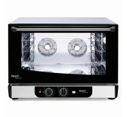 Піч конвекційна APACH AD46M ECO 4 рівня GN1/1+600×400 інжекторне парозволоження 2 дека 30–260°C 750×645×553мм 3,3кВт 220В для пекарень/кафе