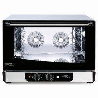 Піч конвекційна APACH AD46M ECO 4 рівня GN1/1+600×400 інжекторне парозволоження 2 дека 30–260°C 750×645×553мм 3,3кВт 220В для пекарень/кафе