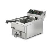 Фритюрниця електрична Hurakan 10 л з краном, нержавіюча сталь, 280x470x340 мм, для кафе та ресторанів