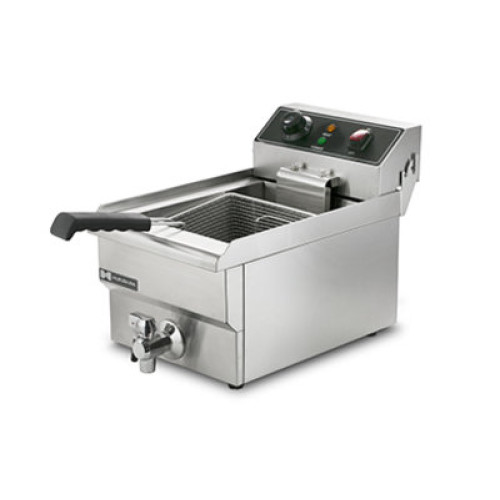 Фритюрниця електрична Hurakan 10 л з краном, нержавіюча сталь, 280x470x340 мм, для кафе та ресторанів