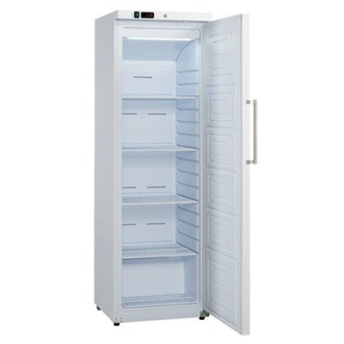 Шкаф холодильный сервисный SCAN GUR 390W, 293 л, 1–10°C, 5 стеклянных полок, ручка нерж. сталь, LED освещение, замок, 595×625×1870 мм, 220В