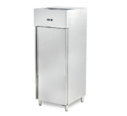 Холодильный шкаф Hurakan HKN-GX650TNS 650 л, нерж. сталь, 740×830×2010 мм, -2…+8 °C, R290, динамическое охлаждение, перевес. дверь
