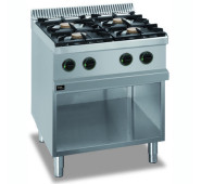 Плита газова 4-конфоркова APACH APRG-77P/PL, 714х714х850 мм, нерж. сталь AISI 304/430, чавунні решітки, газ-контроль, для проф. кухні