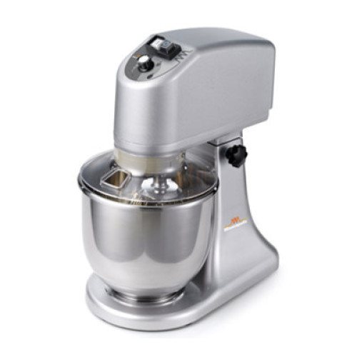 Планетарний міксер SIRMAN Plutone 7 л, чаша з нержавіючої сталі, вінчик гак лопатка, підйомна головка, 75–660 об/хв, 240×410×437 мм, 0,28 кВт
