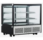 Вітрина холодильна Hurakan HKN-LPD120S, 120 л, 0–12°C, LED, цифр. дисплей і термостат, регул. полиці, розсувні двері, R600a, 710×568×686 мм