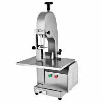 Пила для м’яса Hurakan HKN-SE1650M2, стрічка 1650 мм, товщина 4–180 мм, швидк. 15/19 м/с, анод. алюміній/нерж. сталь, 480×480×925 мм