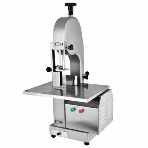 Пила для м’яса Hurakan HKN-SE1650M2, стрічка 1650 мм, товщина 4–180 мм, швидк. 15/19 м/с, анод. алюміній/нерж. сталь, 480×480×925 мм