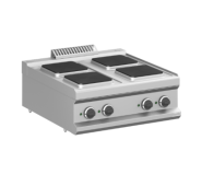 Електроплита APACH APRE-77QT/PL 4-конфорочна настільна на підставці, чавунні 220×220 мм, нерж. сталь 1 мм, 700×714×250 мм, для професійної кухні